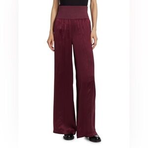 NWT! ATM ANTHONY THOMAS MELILLO Silk Charmeuse Wide Leg Pants size Medium M